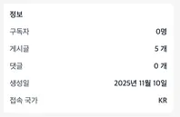 (업데이트) 프로필 국가 표기 추가 게시글 이미지